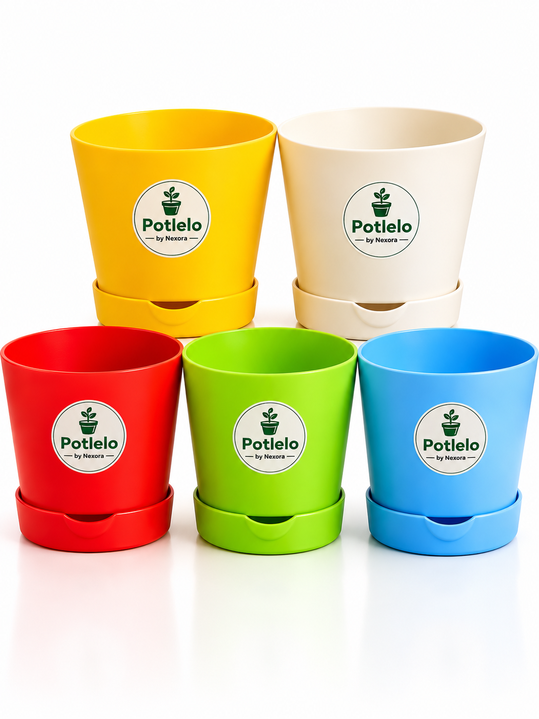 S.W - 4 Colour Pop Planter™ " Combo of 5  " ( Pot Only)
