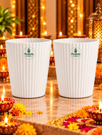 Potlelo Iris Tower Planter Combo Pack of 2 – 8 Inch | Pot Only