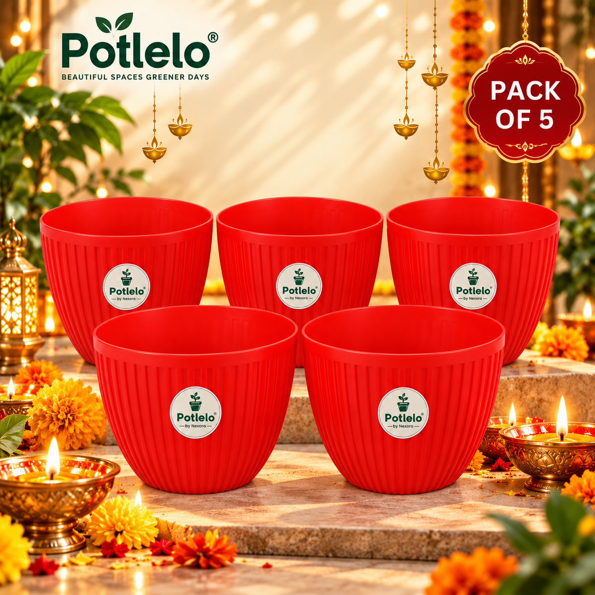 Potlelo Mega 7-Inch  Flower Pot | Pot Only