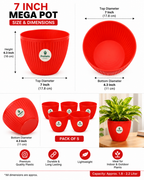 Potlelo Mega 7-Inch  Flower Pot | Pot Only