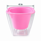 Potlelo Self-Watering Planters – Set of 2 | 4-Inch Indoor Plant Pots | Pot Only